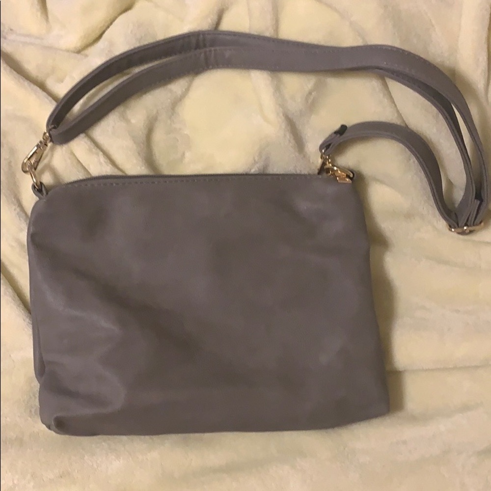 Taupe crossbody pocketbook